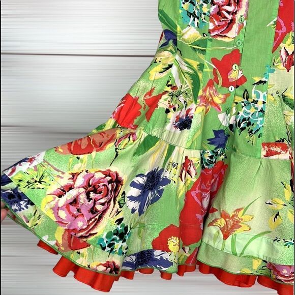 ELIANA ET LENA Paris Girl’s Summer Floral Dress Cotton size 6A - Picture 10 of 12